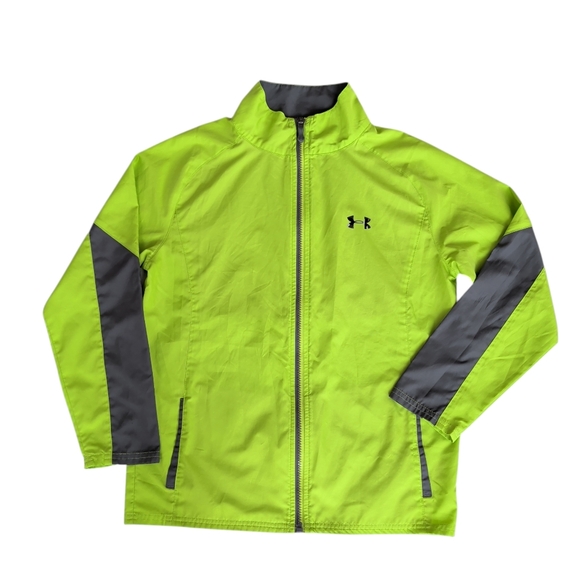 Under Armour Loose Zip Up Lightweight Windbreaker Jacket YMD Youth Medium - Picture 10 of 16